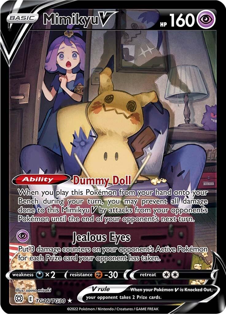 Brilliant Stars Mimikyu V Pokémon card